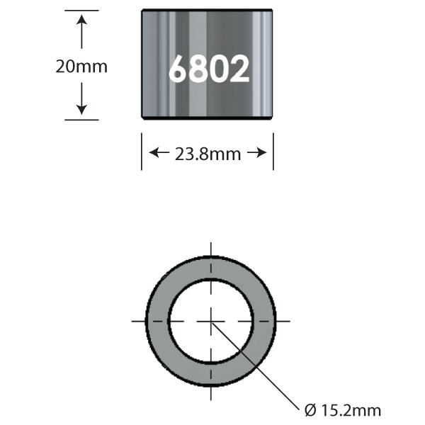 6802 Over Axle Adapter Dimensions