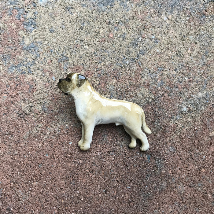 Hand Painted Pewter Mastiff Pin - 2 colors