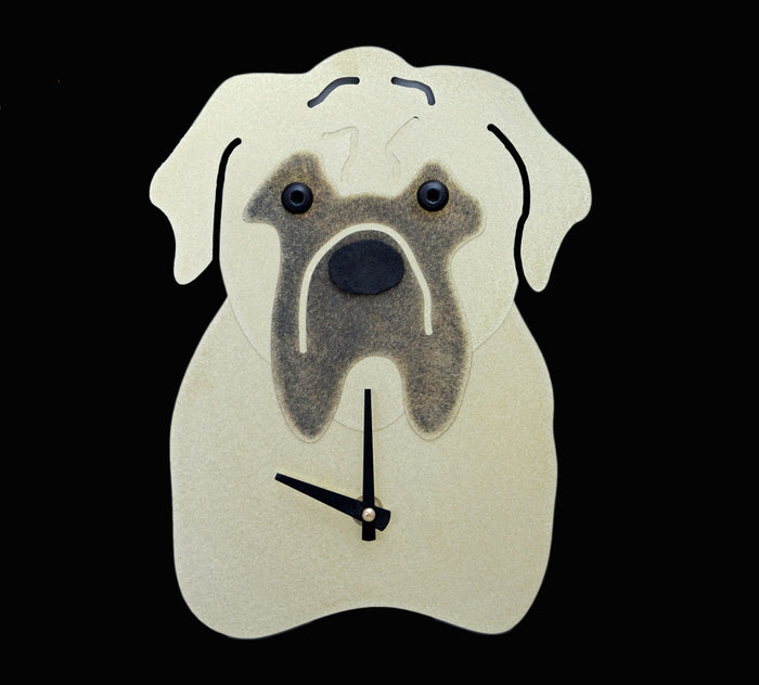Handmade Metal Mastiff Clock