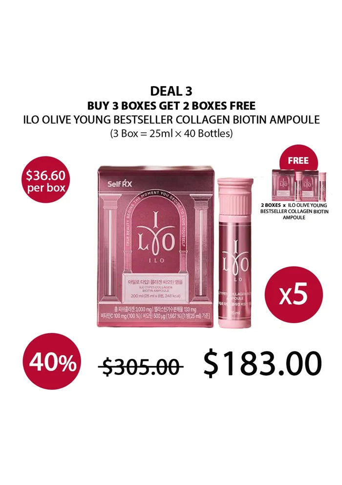 (BUY 3+2 FREE SMALL) 8EA ILO COLLAGEN DRINK = 40 BOTTLES