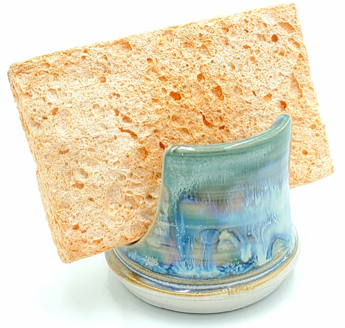 Liscom Hill Pottery - Seafoam and Teal Sponge Holder