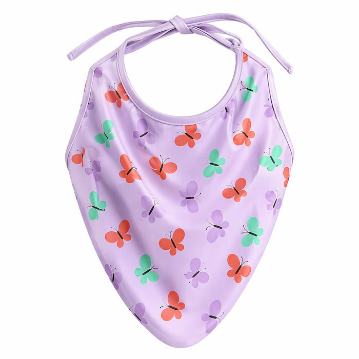 Mimi Baby Bib | Butterfly Garden | Blossom | Bamboo-Cotton, Waterproof, Tagless | 0-4Y