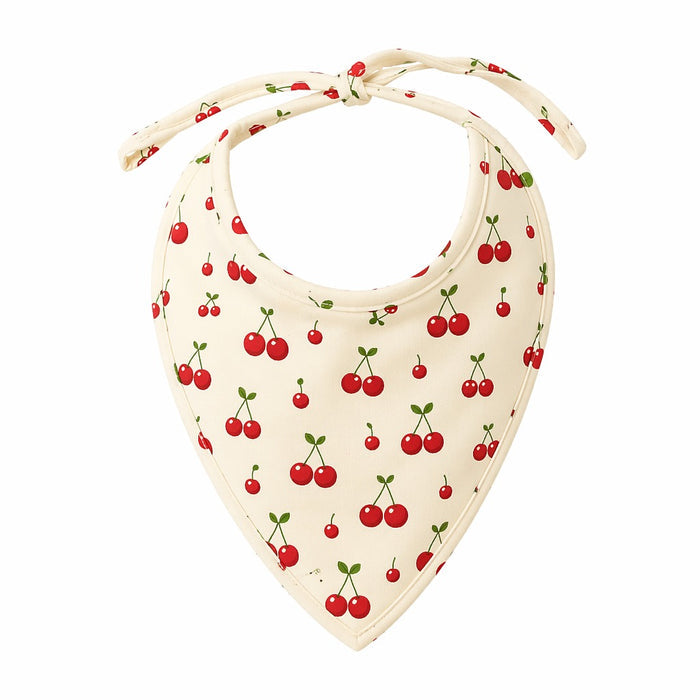 Mimi Baby Bib | Cherry Pair | Orchard | Bamboo-Cotton, Waterproof, Tagless | 0-4Y