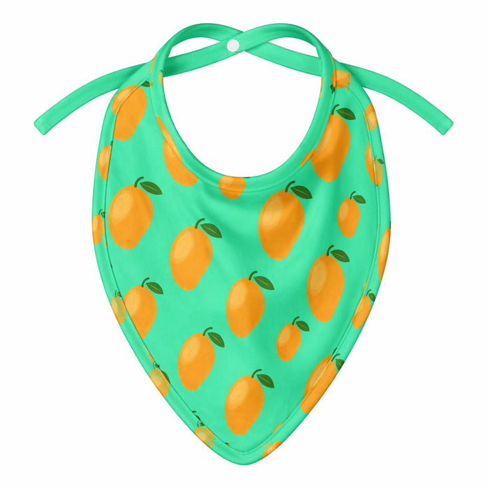 Mimi Baby Bib | Mango Grove | Tropicale | Bamboo-Cotton, Waterproof, Tagless | 0-4Y