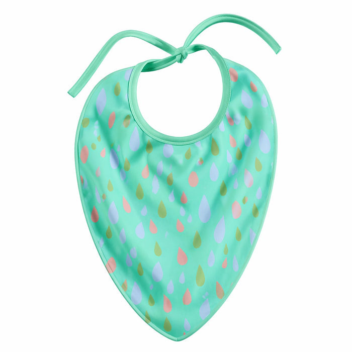Mimi Baby Bib | Raindrop Scatter | Monsoon Magic | Bamboo-Cotton, Waterproof, Tagless | 0-4Y