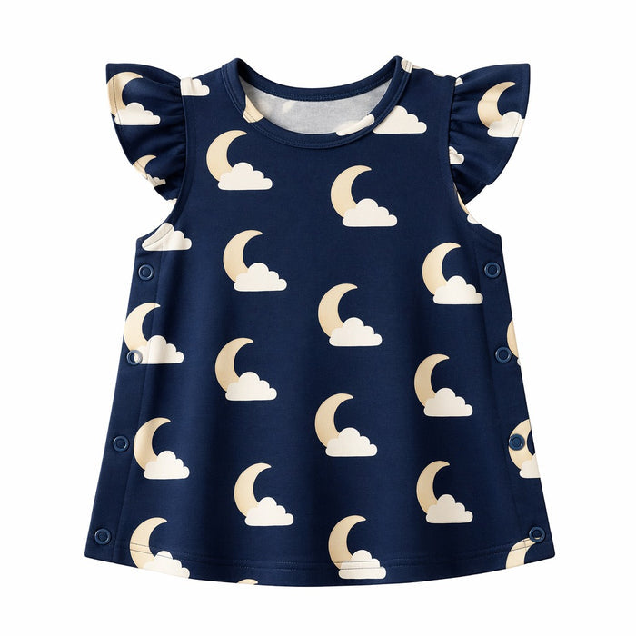Mimi Baby Jhabla | Moon + Cloud | Stardust | Bamboo-Cotton, Tagless, 3× Softer | 0-9M