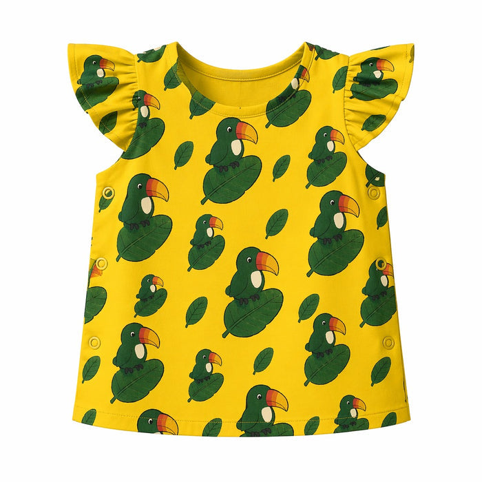 Mimi Baby Jhabla | Toucan & Leaf | Tropicale | Bamboo-Cotton, Tagless, 3× Softer | 0-9M