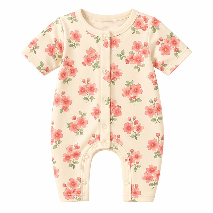Mimi Baby Romper | Cherry Blossom | Blossom | Bamboo-Cotton, 3× Softer, Tagless | 0-24M