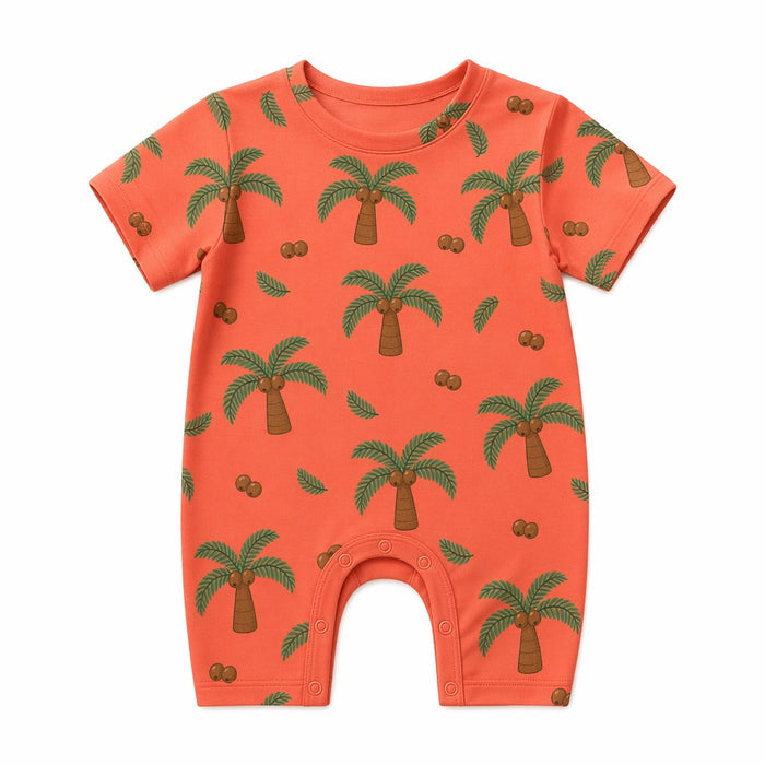 Mimi Baby Romper | Coconut Palm | Tropicale | Bamboo-Cotton, 3× Softer, Tagless | 0-24M