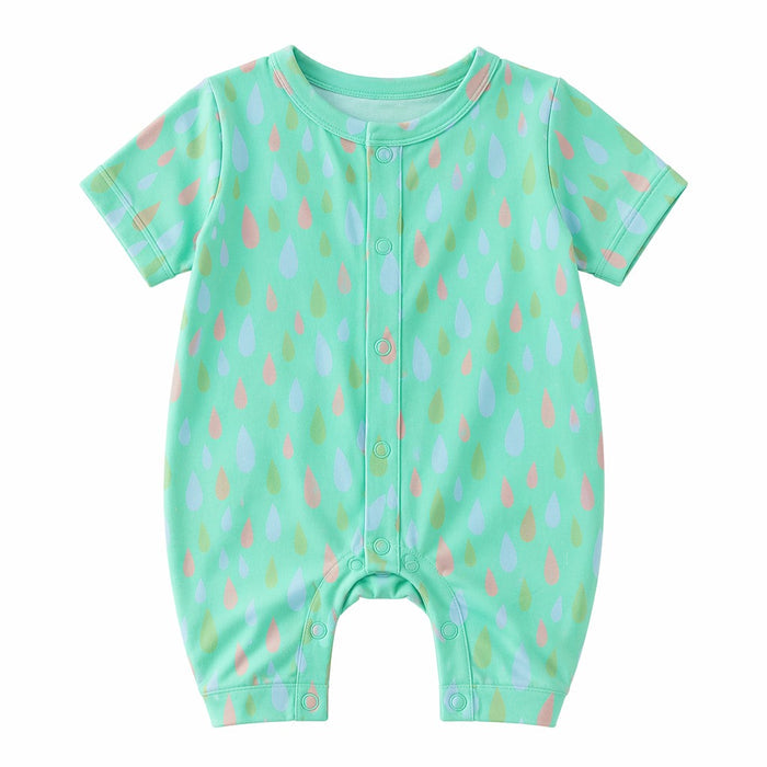 Mimi Baby Romper | Raindrop Scatter | Monsoon Magic | Bamboo-Cotton, 3× Softer, Tagless | 0-24M