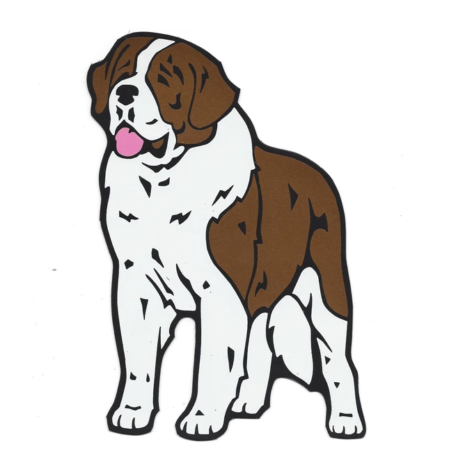Saint Bernard Decal for Tinted Glass