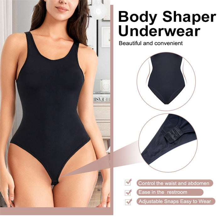 Tummy Control Slim Body Seamless Thong Bodysuit High Waist Trainer Shaper