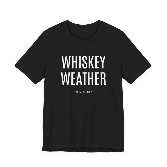 Whiskey Weather Tee - Unisex Short Sleeve Shirt for Fall, Gift for Whiskey Lovers, Autumn Apparel