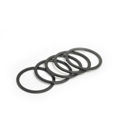 HD0011 1-1/8" x 1.5mm Black Aluminum Headset Spacers, Bag of 5