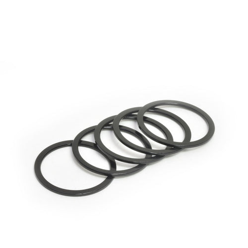 HD0011 1-1/8" x 1.5mm Black Aluminum Headset Spacers, Bag of 5