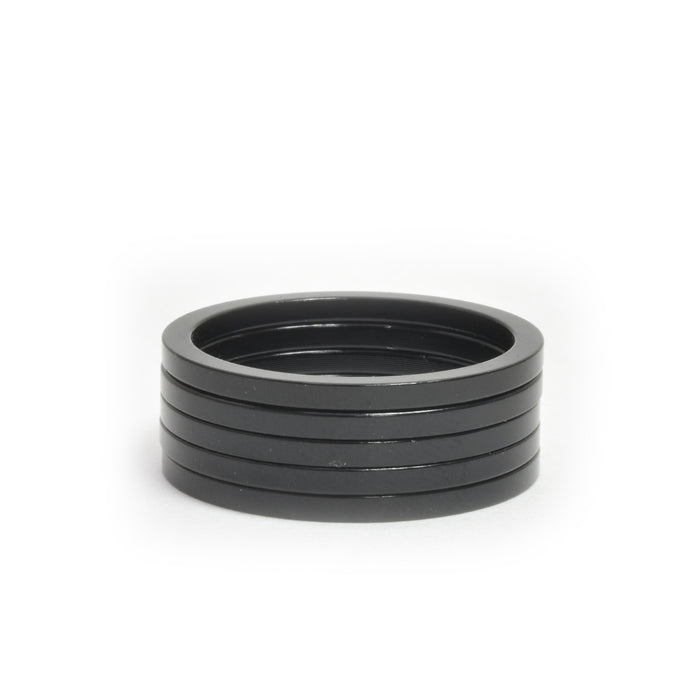 HD0012 1-1/8" x 2.5mm Black Aluminum Headset Spacers, Bag of 5 Detail 2