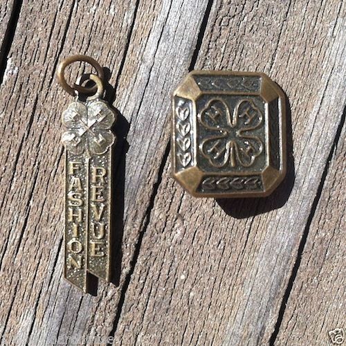 4H CLUB Fashion Revue Charm Pin 1940s