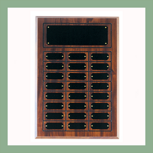 24-Plate Cherry Finish Perpetual Plaque