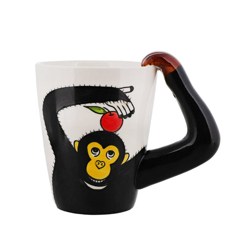 ceramic monkey coffee mug