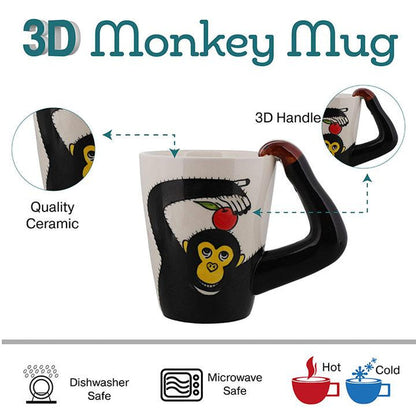 ceramic monkey coffee mug