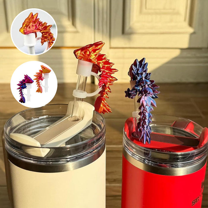 3D Printed Dragon Stanley Straw Topper