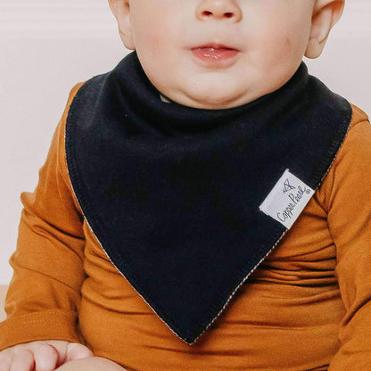 4 Pack Baby Bandana Bibs - Black Basics