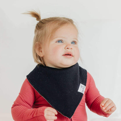 4 Pack Baby Bandana Bibs - Black Basics