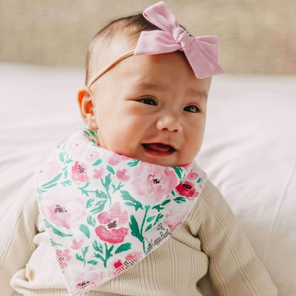 4 Pack Baby Bandana Bibs - Bloom