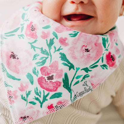 4 Pack Baby Bandana Bibs - Bloom