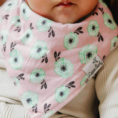 4 Pack Baby Bandana Bibs - Bloom