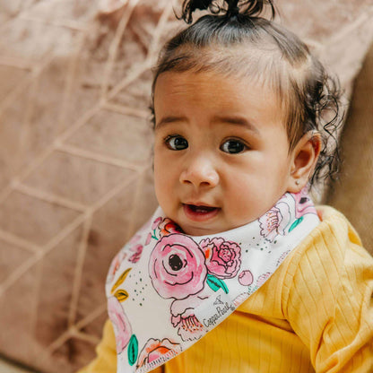 4 Pack Baby Bandana Bibs - Bloom