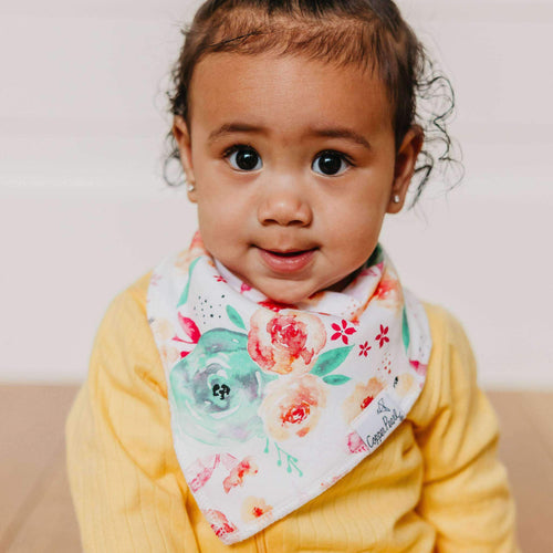 4 Pack Baby Bandana Bibs - Bloom