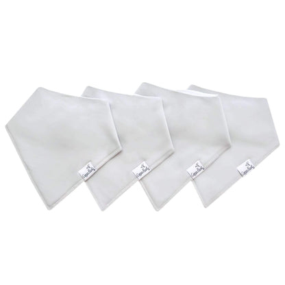 4 Pack Baby Bandana Bibs - Grey Basics