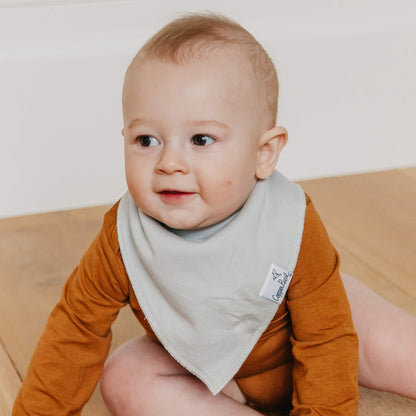 4 Pack Baby Bandana Bibs - Grey Basics