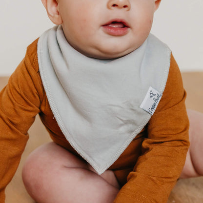 4 Pack Baby Bandana Bibs - Grey Basics