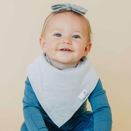 4 Pack Baby Bandana Bibs - Grey Basics