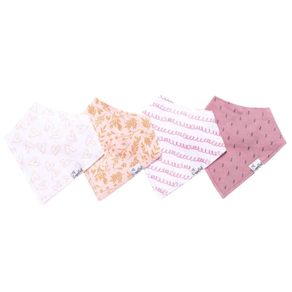 4 Pack Baby Bandana Bibs - Lola