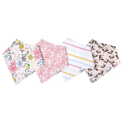 4 Pack Baby Bandana Bibs - Olive
