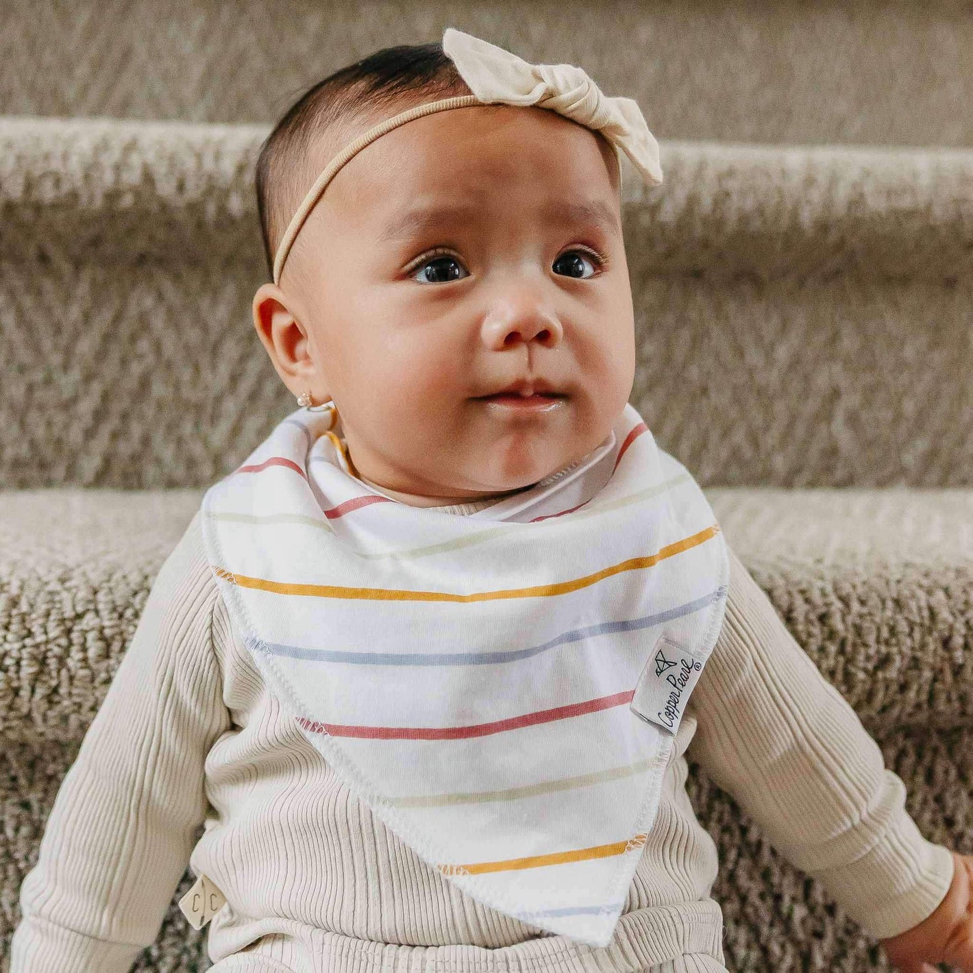 4 Pack Baby Bandana Bibs - Olive