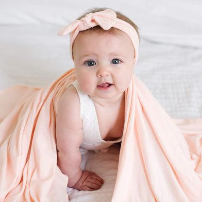 Knit Swaddle Blanket - Blush