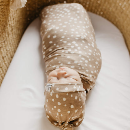 Knit Swaddle Blanket - Fawn