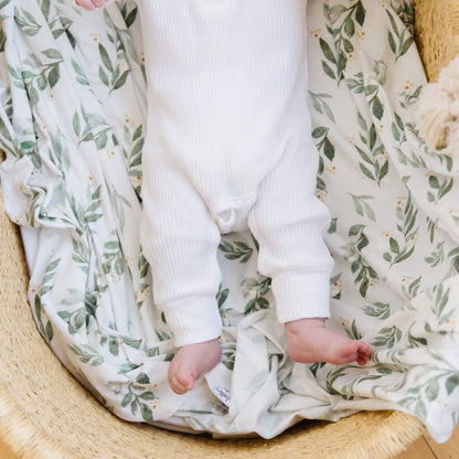 Knit Swaddle Blanket - Fern