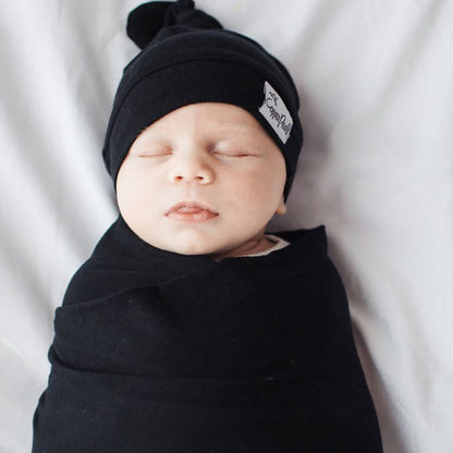 Knit Swaddle Blanket - Midnight