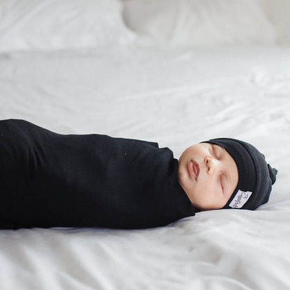Knit Swaddle Blanket - Midnight