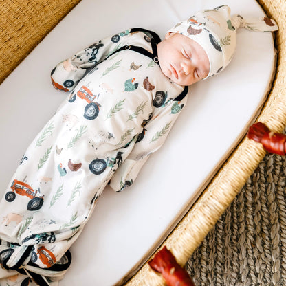 Newborn Knotted Gown - Jo