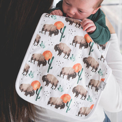 3 Pack Premium Burp Cloths - Bison