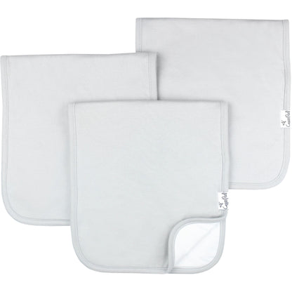 3 Pack Premium Burp Cloths - Grey Basics
