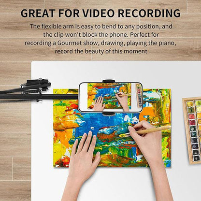 Adjustable Bed Phone Holder with Long Arm Clip - Mount