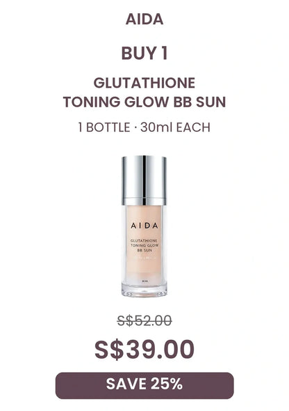 (BUY 1) AIDA GLUTATHIONE TONING GLOW BB SUN 30ML