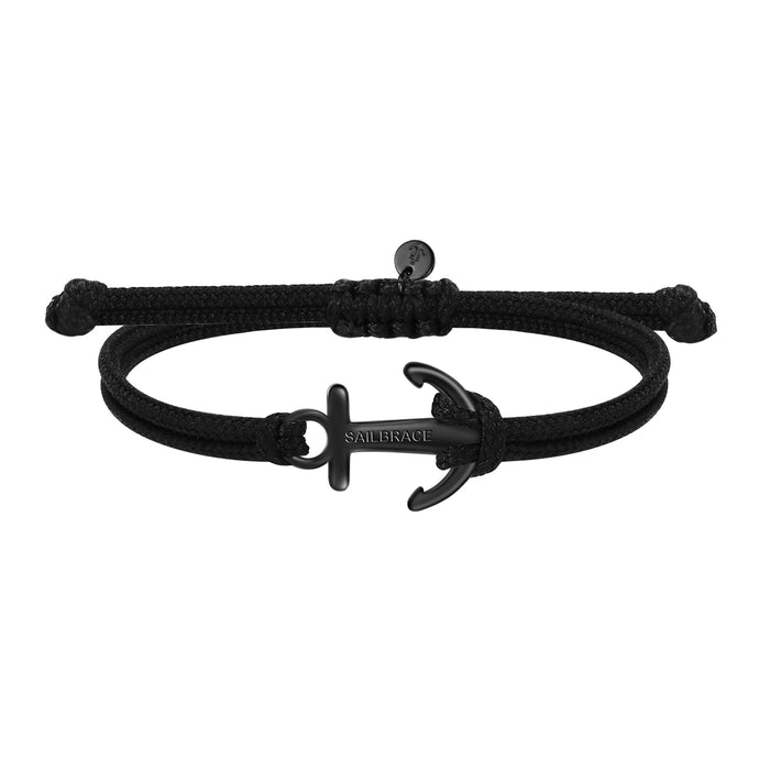 All Black Anchor Bracelet